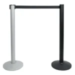 Absperr System PRO: Pfosten Chrom mit 2m Gurt – Bild 2
