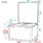 LCA-PAR5 Flightcase für 4 x LED Spot Par-56 kurz, – Bild 3