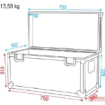 UCA-SC3 Flightcase Stack Case-3, Schwarz – Bild 3
