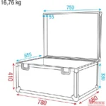 UCA-SC4 Flightcase Stack Case-4, Schwarz – Bild 3
