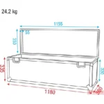 UCA-SC5 Flightcase Stack Case-5, Schwarz – Bild 3