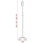 Mikrofon Stativ Quick-Lock mit Gussfuss, max. Höhe – Bild 2