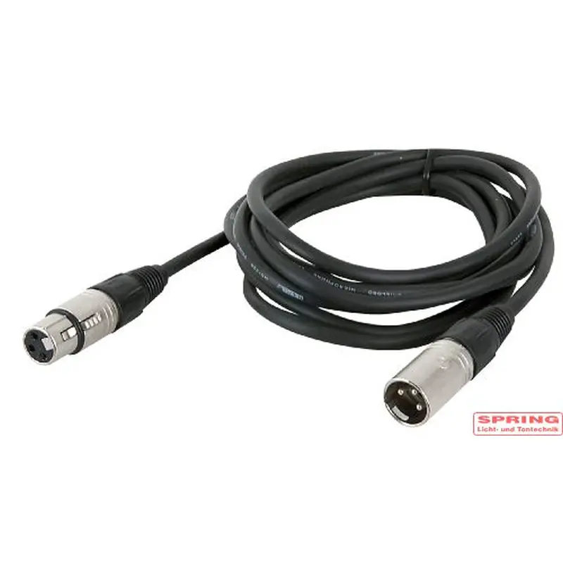 fl71150_ XLR Mikrofonkabel Verlängerung Schwarz 150cm, – Bild 1