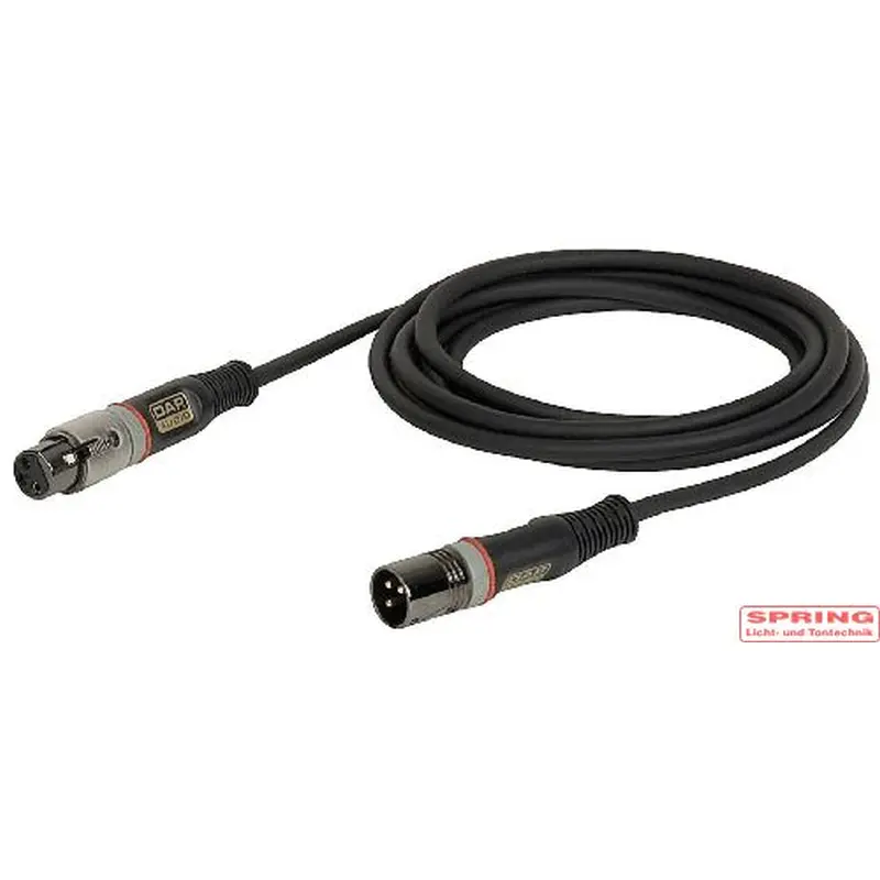 xgl126_ XLR Mikrofonkabel Verlängerung Schwarz 6m, – Bild 1
