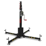 ELC-730 Teleskophebeturm „Top Loading“. Abnehmbare Beine und Sockel mit Rädern
