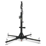 ELC-740 Teleskophebeturm „Top Loading“. Abnehmbare Beine und Sockel mit Rädern