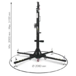 ELC-740 Teleskophebeturm „Top Loading“. Abnehmbare Beine und Sockel mit Rädern – Bild 4