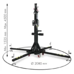 ELC-750 Teleskophebeturm „Top Loading“. Abnehmbare Beine und Sockel mit Rädern – Bild 4