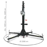 ELC-760/M Teleskophebeturm „Top Loading“. Abnehmbare Beine und Sockel mit Rädern – Bild 4