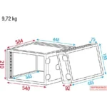 RCA-DD4 Flightcase 19' 4HE mit Deckel/Rackschienen