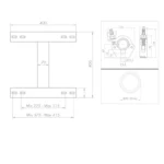 Traversenadapter mit Kupplungen und einem Ø 55 mm-Zapfen – Bild 3