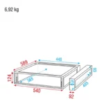 RCA-DD2 Flightcase 19' 2HE mit Deckel/Rackschienen – Bild 4